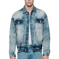 Padded Denim Jacket -Purple-Brand Store BLACK LABEL 1114 scaled