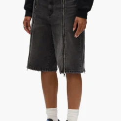 Zip Denim Short -Purple-Brand Store D5010 BMZB325 8095 scaled