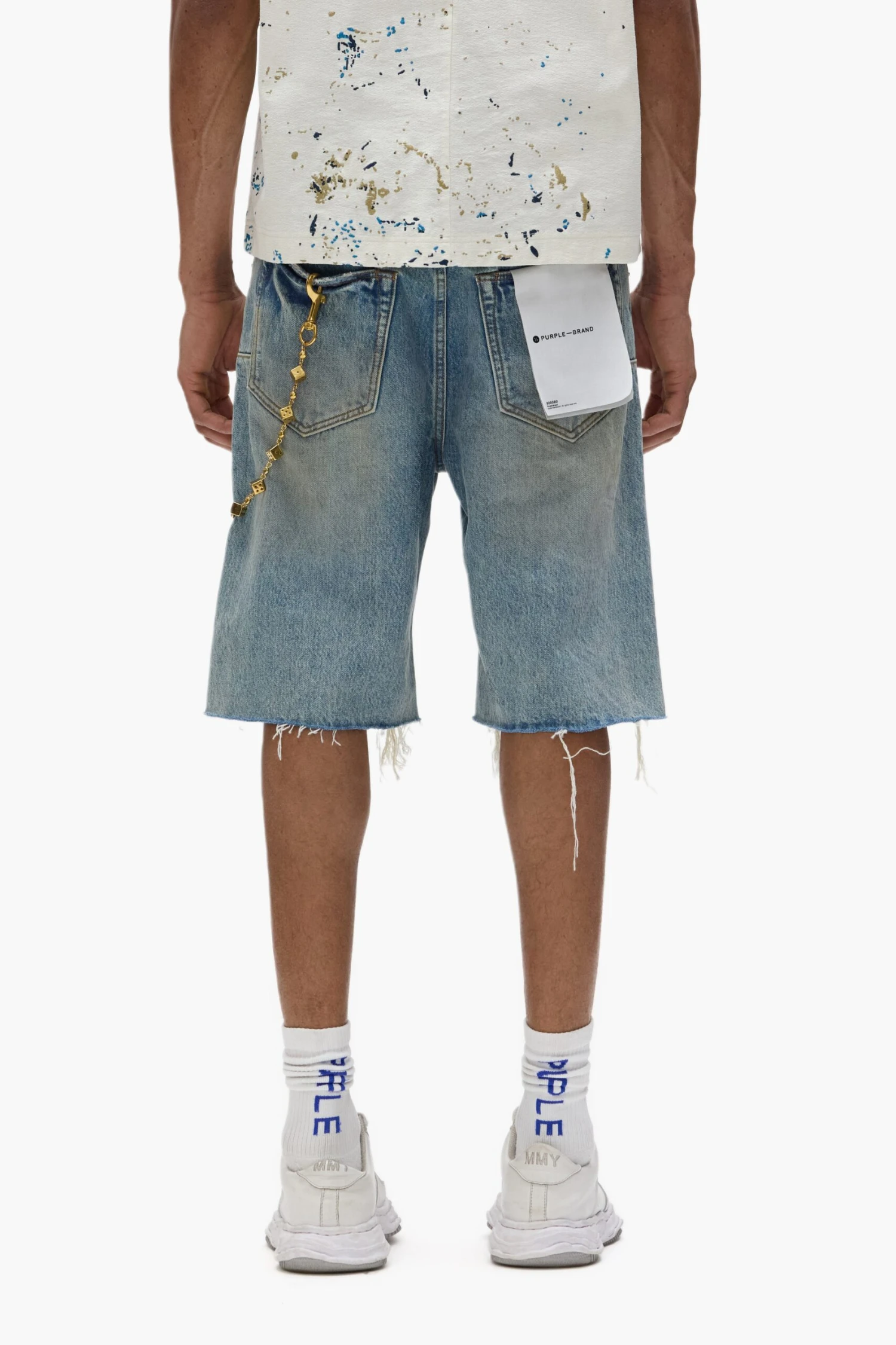 P059 Distressed Patch Shorts 5 P059 Distressed Patch Shorts - Image 3