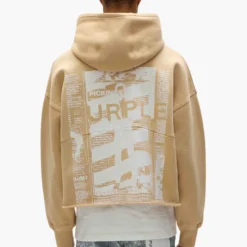 Newsprint Cropped Hoodie -Purple-Brand Store M4104 HABN225 3 64d6ddf1 4b92 441e 8451 3c599acab135 scaled