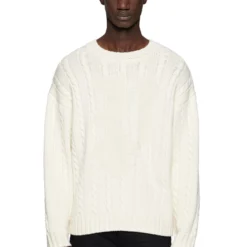 Gothic P Cable Knit Sweater