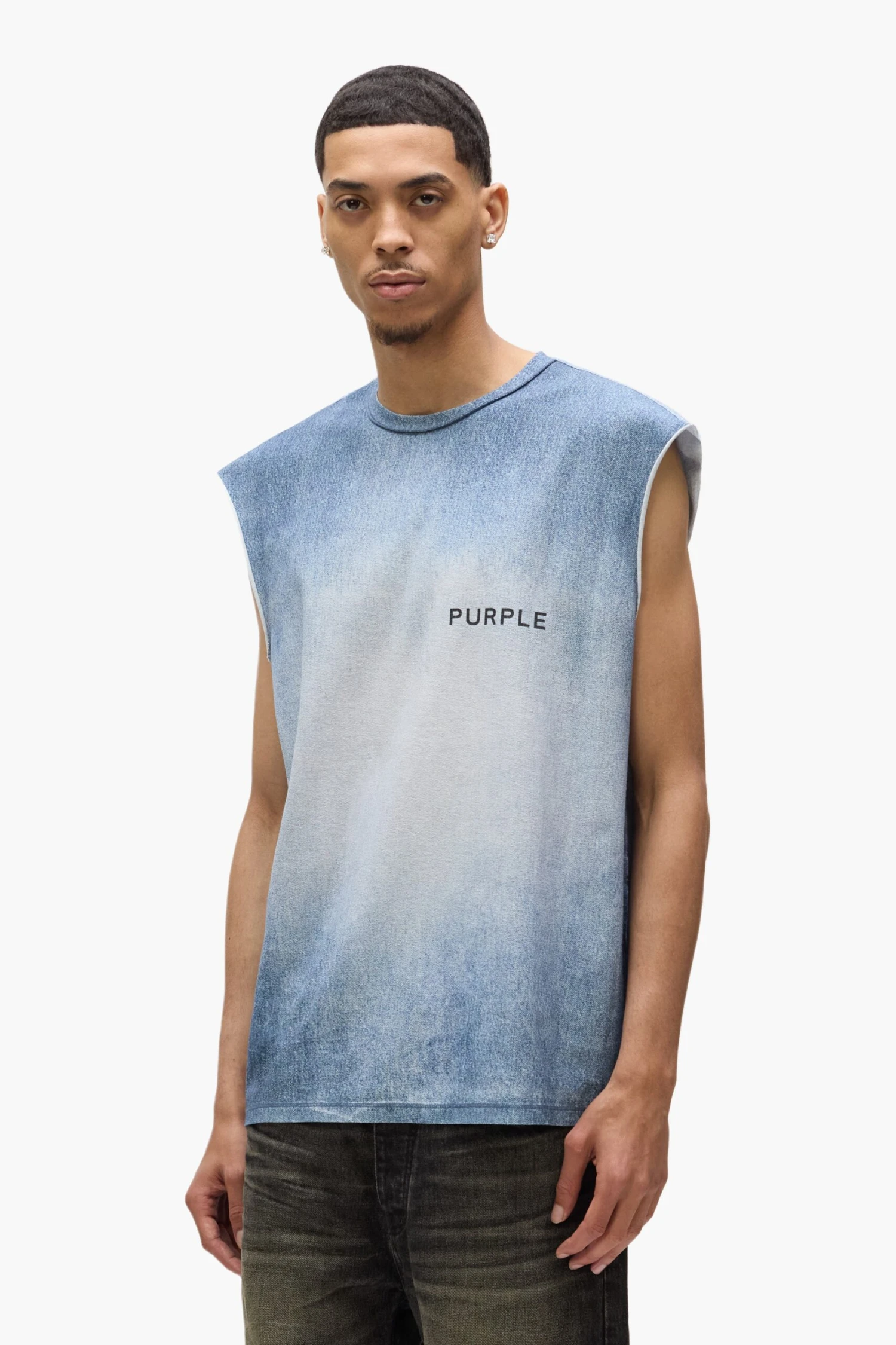 Faux Denim Wordmark Tank Top 5 Faux Denim Wordmark Tank Top - Image 3