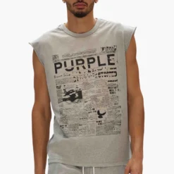 Newsprint Tank Top -Purple-Brand Store P103 TJSG823 4 scaled