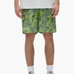 Worn Gothic Camo Swim Shorts