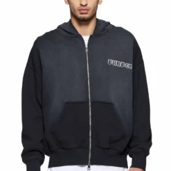 Gothic Wordmark Drip Zip Up Hoodie