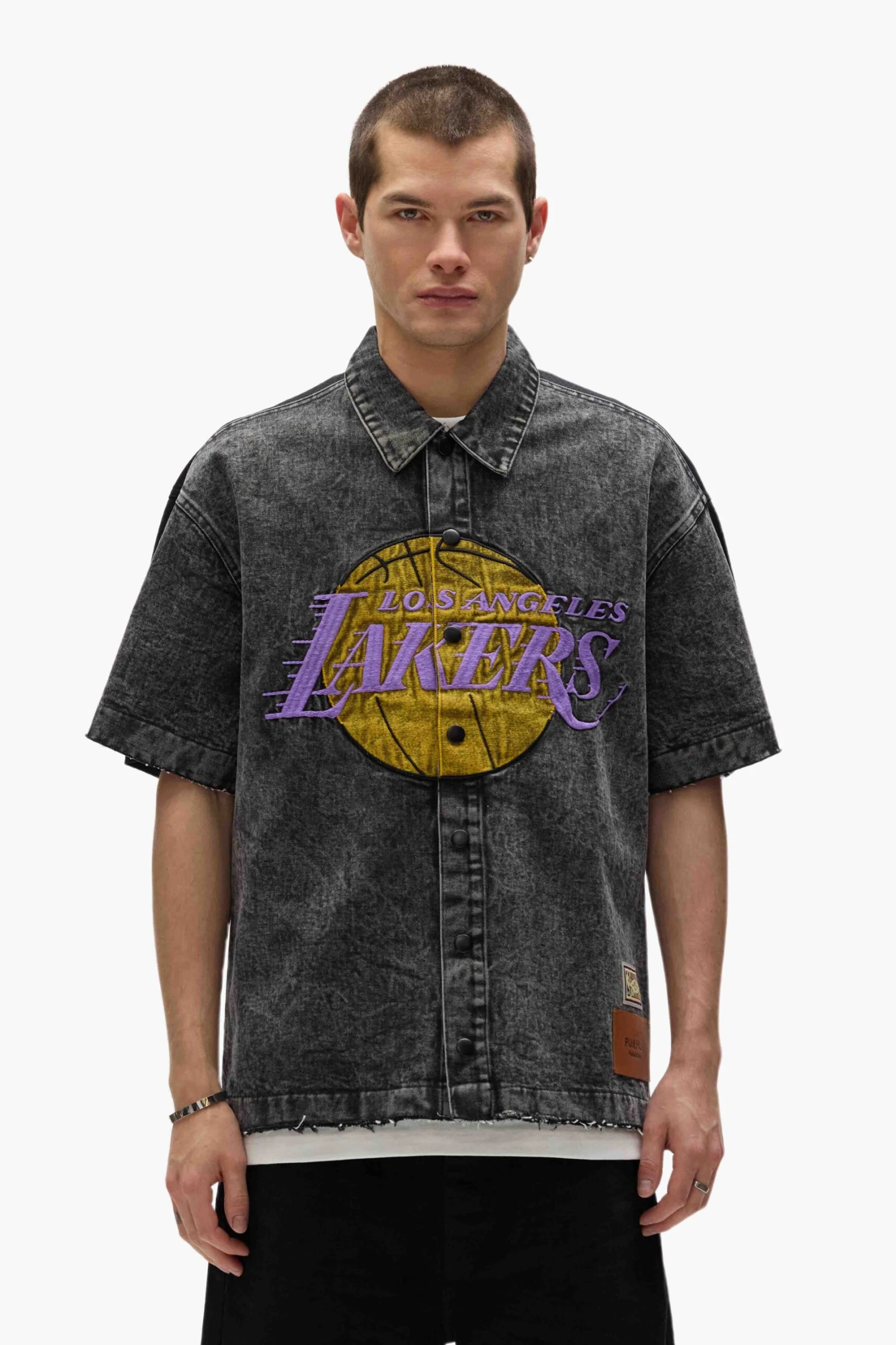 LA Lakers Snap Shirt 3 LA Lakers Snap Shirt