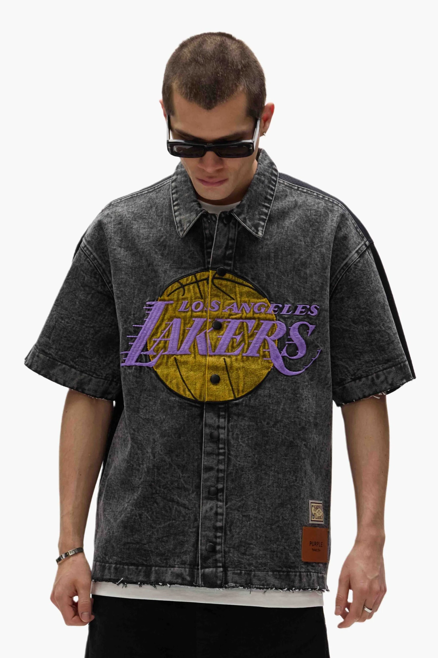 LA Lakers Snap Shirt 6 LA Lakers Snap Shirt - Image 4