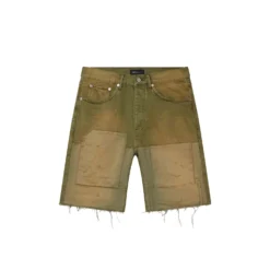 P059 Patchwork Shorts -Purple-Brand Store SS25 P059 PGSO225 GREEN scaled