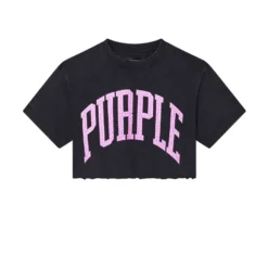 Collegiate Cropped Tee -Purple-Brand Store SS25 W1050 HJPK225 BLACK scaled