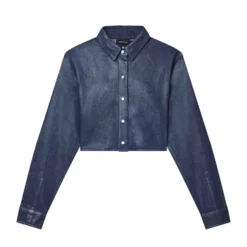 Pearl Button Up Shirt -Purple-Brand Store SS25 W3009 LSDK225 DKINDIGO scaled